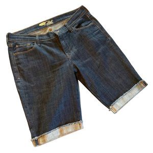 Old Navy Shorts Sz 10 Flirt Denim Ladies Frayed Edge Button Zipper Pockets